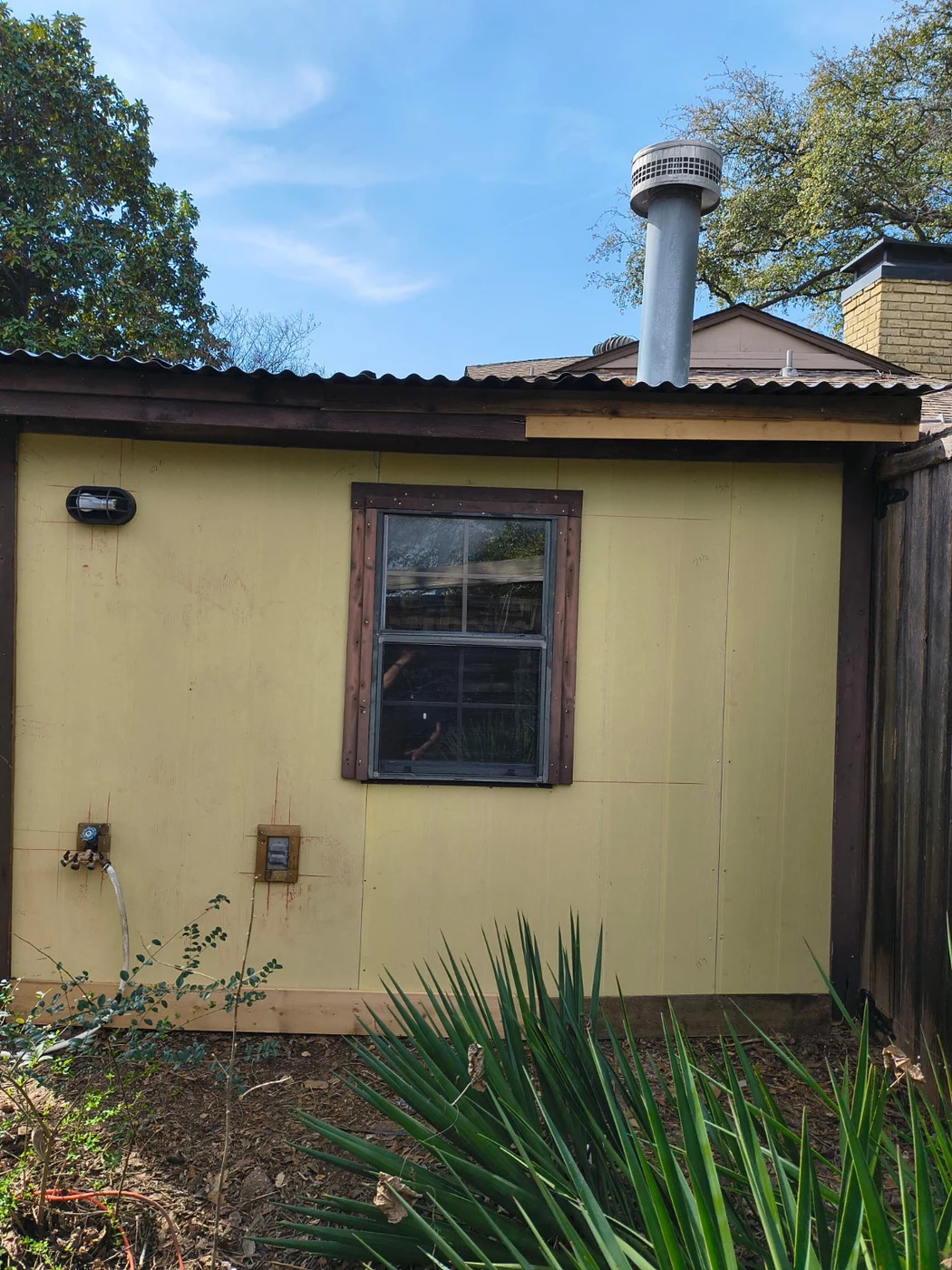 Refreshed exterior wall and window area in Garland