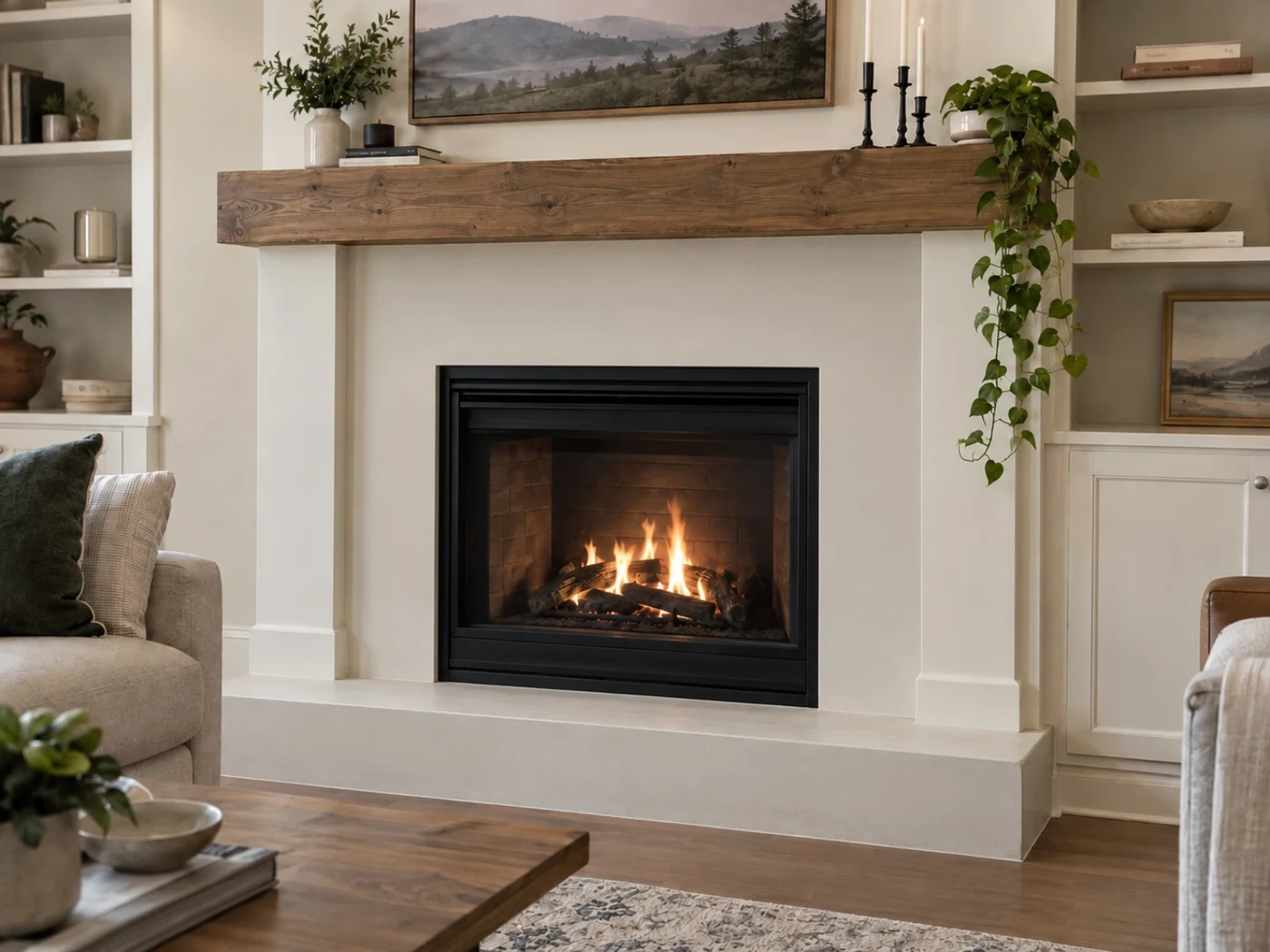 Fireplace surround before the McKinney update